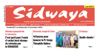 Une Sidwaya du 07 au 9-11-2025