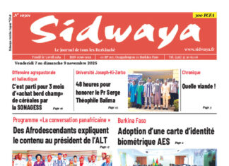 Une Sidwaya du 07 au 9-11-2025