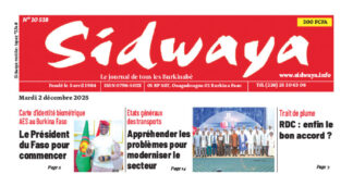 Une Sidwaya du 02-12-2025