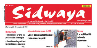 Une Sidwaya du 03-12-2025