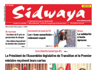 Une Sidwaya du 03-12-2025