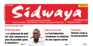 Une Sidwaya du 09-12-2025