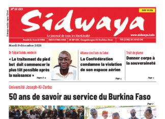 Une Sidwaya du 09-12-2025