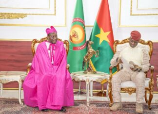 PRÉSENTATION DE LETTRES DE CRÉANCE: Monseigneur Éric SOVIGUIDI, représentant du Saint-Siège au Burkina Faso