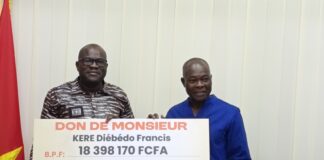 Fonds de soutien patriotique: l’architecte Francis Kéré verse plus de 18 millions F CFA
