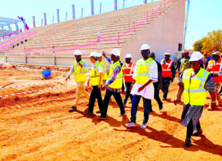 Stade de 15 000 places de Leguema: les travaux enregistrent un taux d’exécution de 72%