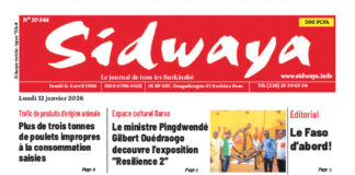 Une Sidwaya du 12-01-2026