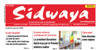 Une Sidwaya du 15-01-2026