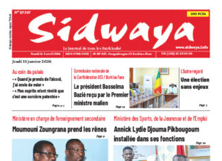 Une Sidwaya du 15-01-2026