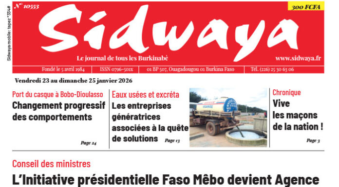 Une Sidwaya du 23 au 25-01-2026