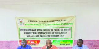 Règlementation de la conclusion des accords de siège au Burkina: le projet de décret examiné