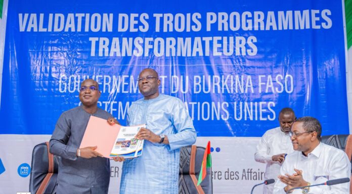Coopération Burkina – Nations Unies : le Gouvernement et ses partenaires onusiens lancent trois programmes transformateurs clés pour accélérer la mise en œuvre du plan RELANCE