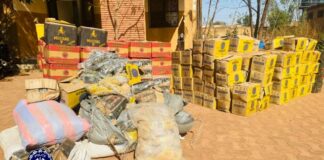 Lutte contre le trafic de produits prohibés : La Police Nationale saisit plus de 360 cartons de boissons alcoolisées prohibées à Koudougou.