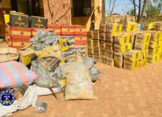 Lutte contre le trafic de produits prohibés : La Police Nationale saisit plus de 360 cartons de boissons alcoolisées prohibées à Koudougou.