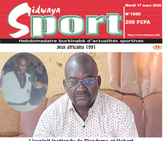 Une Sidwaya Sport du 17-03-2026