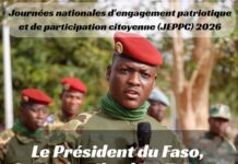3ème édition des Journées nationales d’engagement patriotique et de participation citoyenne : message du Président du Faso, le Capitaine Ibrahim Traoré