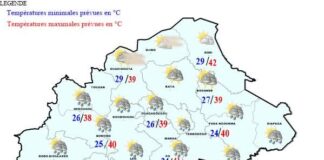 Burkina : la Météo prévoit des orages accompagnés parfois de pluies, les 26 et 27 mars