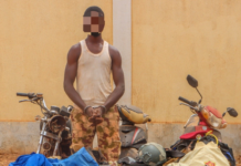Lutte contre la criminalité urbaine : Un présumé voleur d’armes des sociétés privées de sécurité mis aux arrêts par la Police Nationale à Ouagadougou