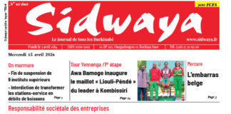 Une Sidwaya du 15-04-2026