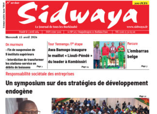 Une Sidwaya du 15-04-2026