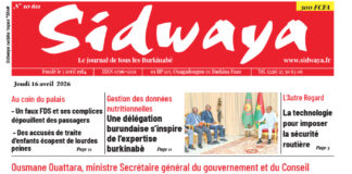 Une Sidwaya du 16-04-2026