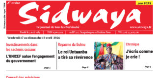 Une Sidwaya du 17-04-2026