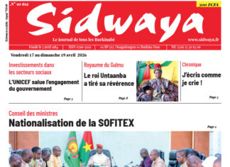 Une Sidwaya du 17-04-2026