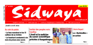 Une Sidwaya du 02-04-2026