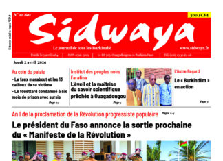 Une Sidwaya du 02-04-2026
