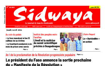 Une Sidwaya du 02-04-2026