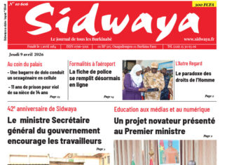 Une Sidwaya du 09-04-2026