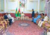 Présidence du Faso : Le Médiateur de la CEDEAO auprès de l’AES plaide pour une coopération exemplaire entre les deux espaces Le Président du Faso, Son Excellence le Capitaine Ibrahm TRAORÉ et son hôte, le Médiateur de la CEDEAO auprès de l’AES, M. Lansana KOUYATÉ, ont échangé sur des questions de sécurité et de coopération entre les deux espaces communautaires.
