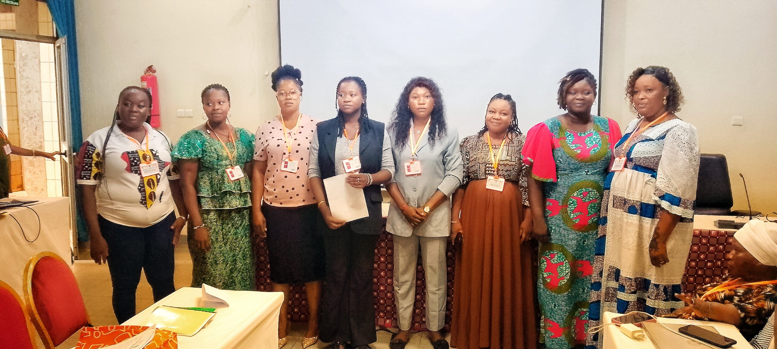 Les huit membres du nouveau bureau de coordination du MJFF.