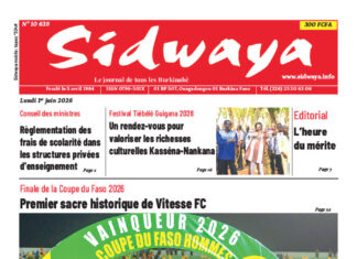 Une Sidwaya du 01-06-2026