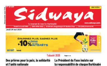 Une Sidwaya du 28-05-2026