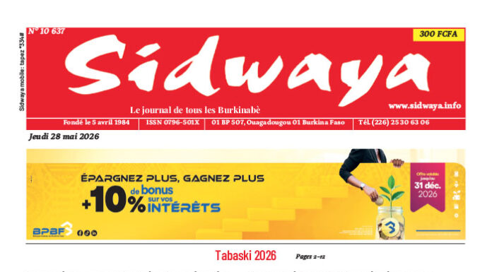 Une Sidwaya du 28-05-2026