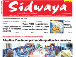 Une Sidwaya du 08 au 10-05-2026