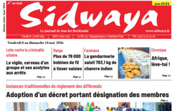 Une Sidwaya du 08 au 10-05-2026