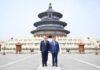 Chine : Le Président Xi Jinping et le Président américain Donald Trump visitent le Temple du Ciel