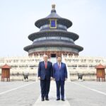Chine : Le Président Xi Jinping et le Président américain Donald Trump visitent le Temple du Ciel