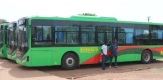 Société de transport en commun (SOTRACO) : Huit bus officiellement mis en circulation à Fada N’Gourma Pour cette première expérience, huit bus ont été déployés.