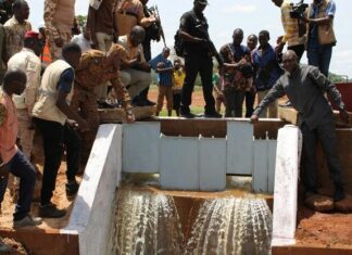 Douna : mise en eau de deux périmètres irrigués