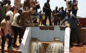 Douna : mise en eau de deux périmètres irrigués