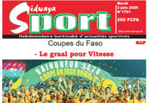 Une Sidwaya Sport du 02-06-2026