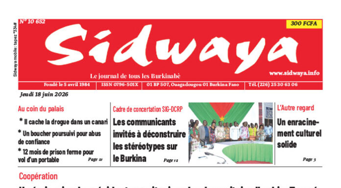 Une Sidwaya du 18-06-2026