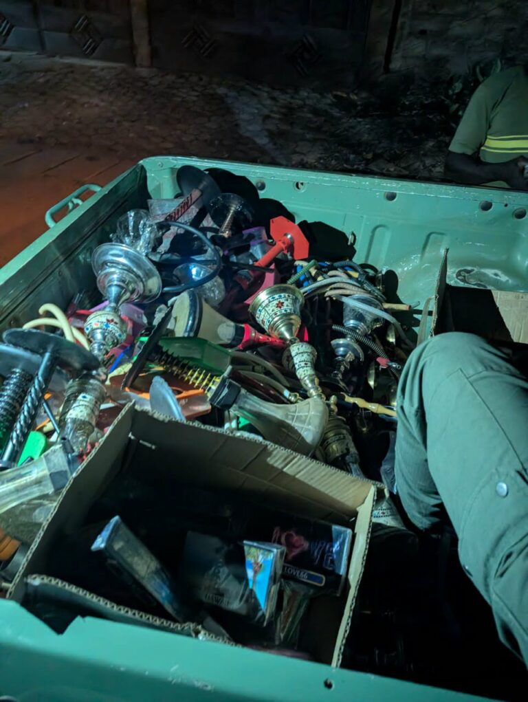 Lutte contre la consommation de chicha : La Police municipale saisit une soixantaine de dispositifs à Ouagadougou