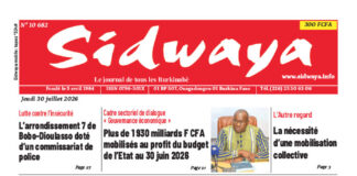 Une Sidwaya du 30-07-2026