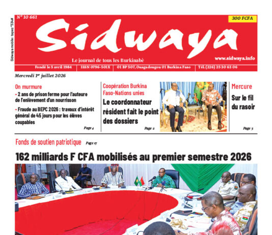 Une Sidwaya du 01-07-2026