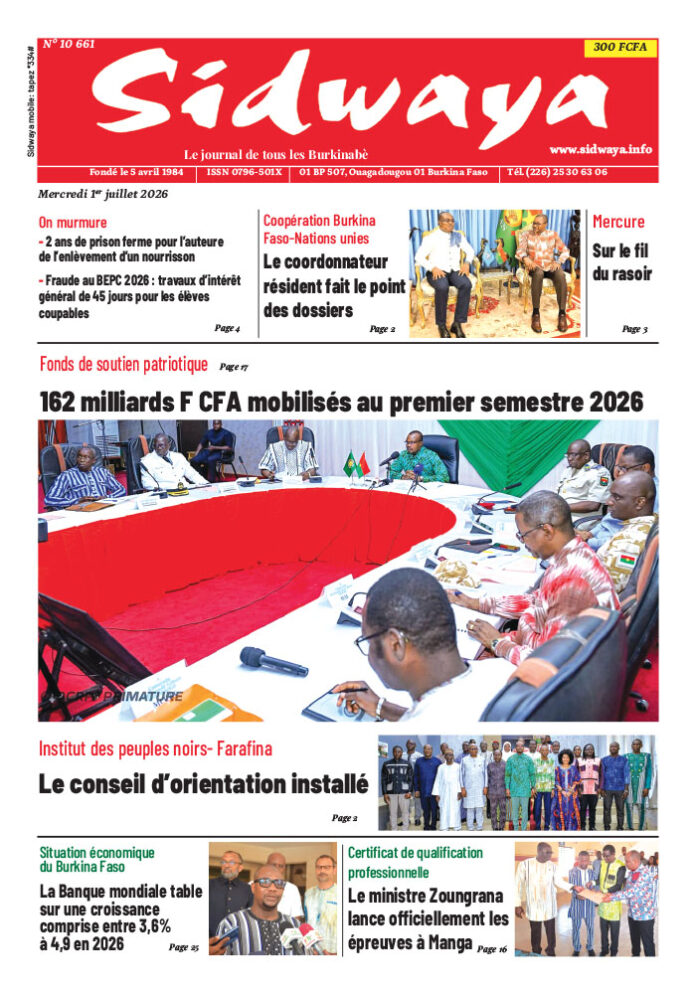 Une du 1er-7-2026