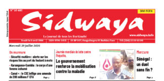 Une Sidwaya du 29-07-2026